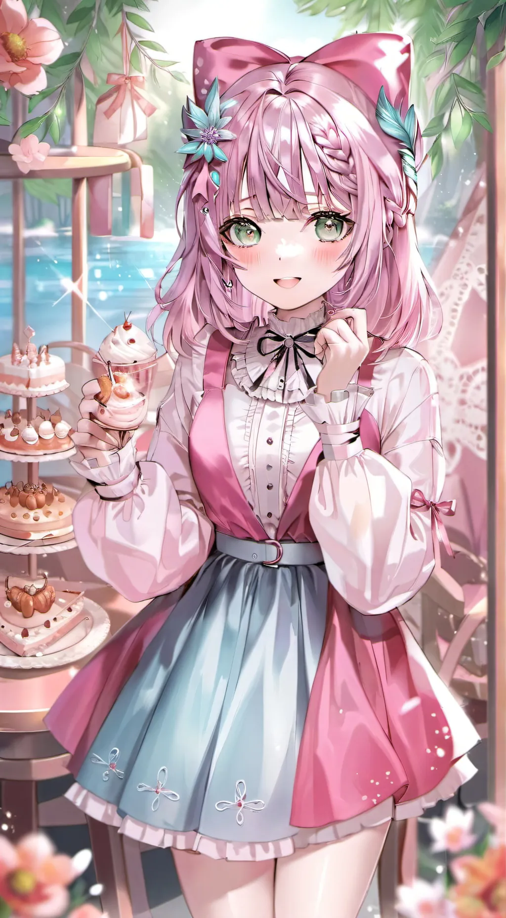 ai character: Cafe girl! background