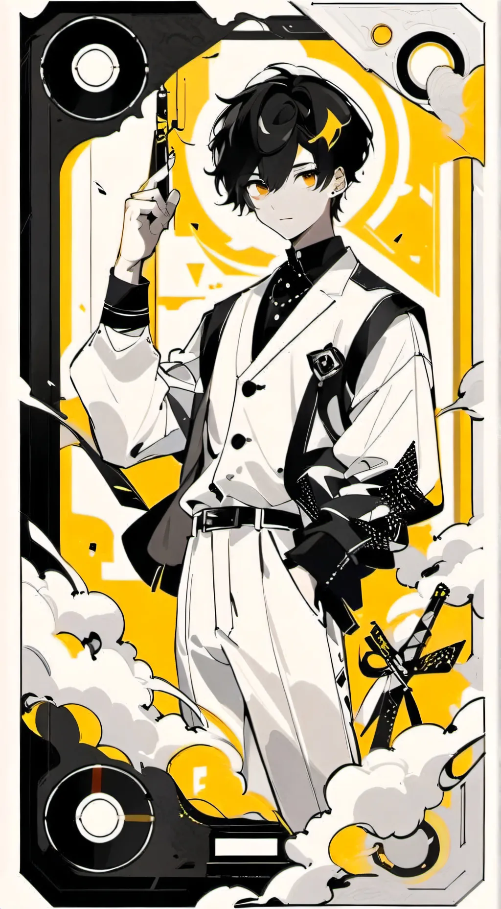 ai character: dark speakerman  background
