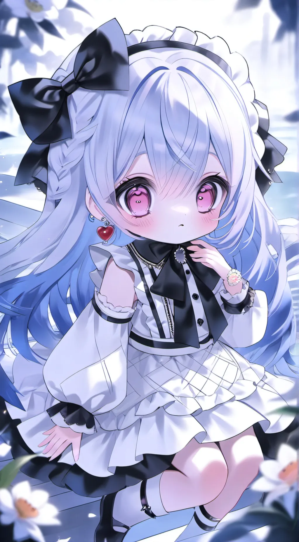 ai character: Violet  background