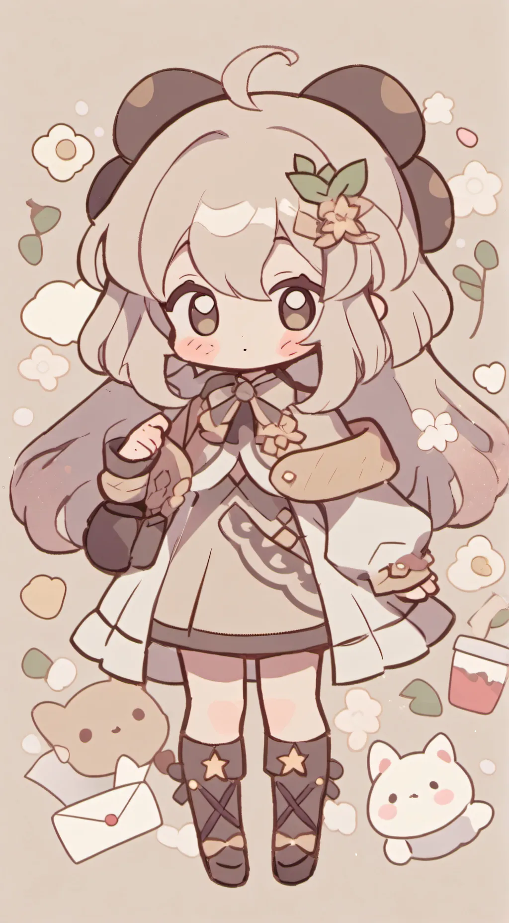 ai character: baby Brud  background