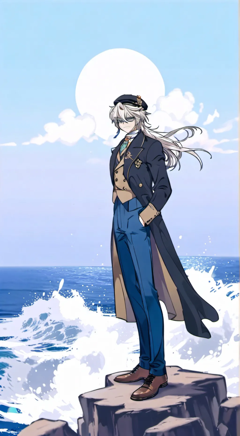 ai character: RMS titanic  background