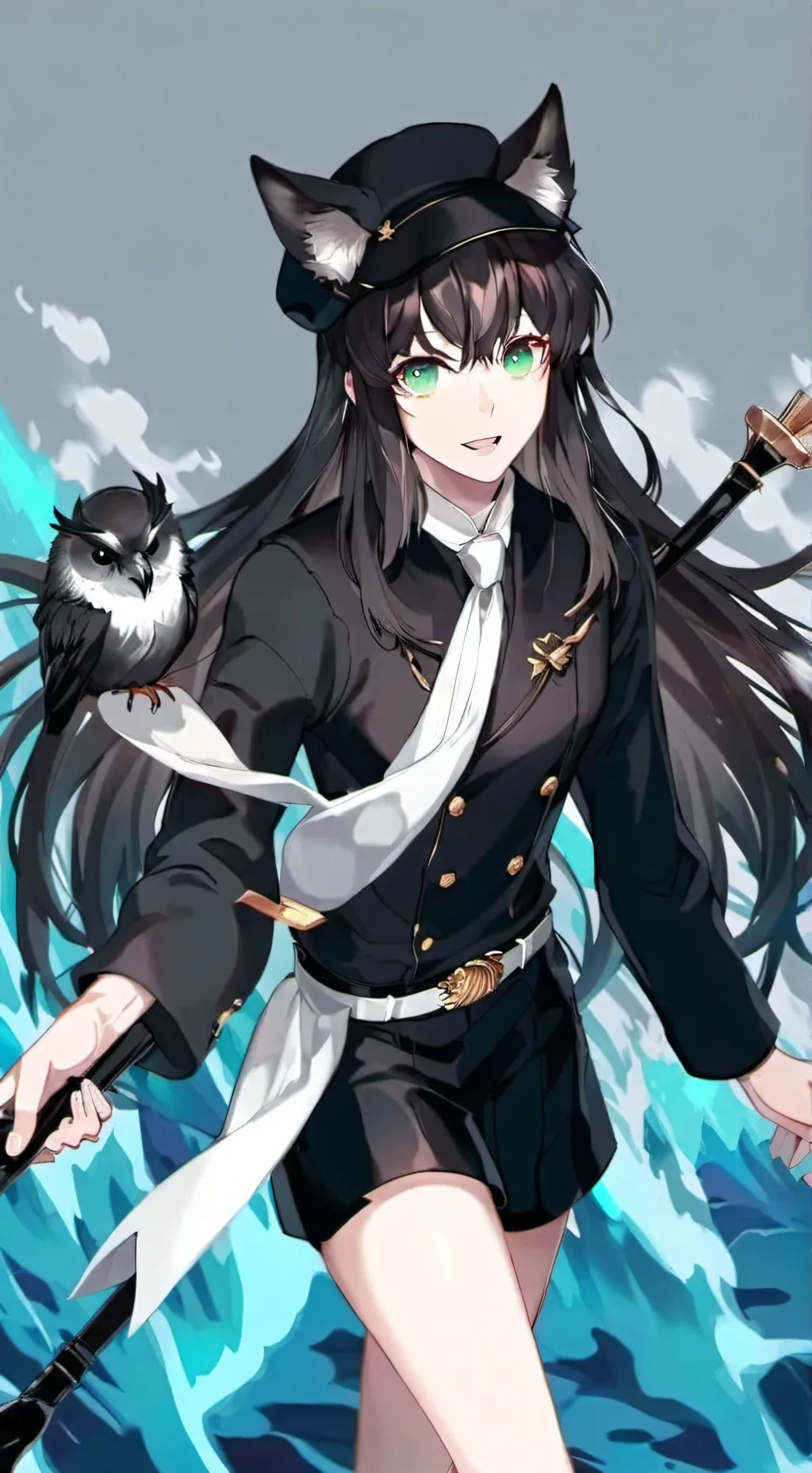 ai character: Lilac background