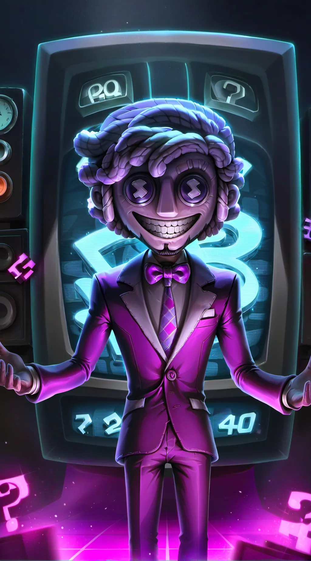 ai character: Mr. Puzzles background
