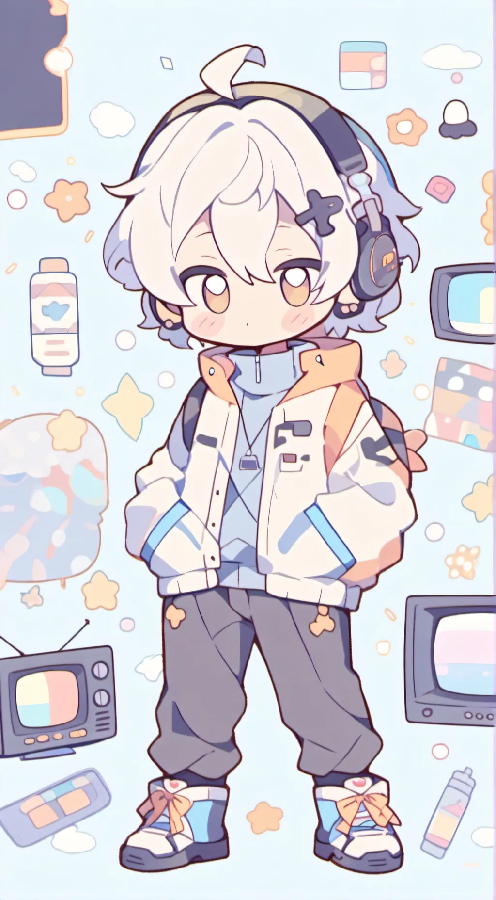 ai character: tv man x ? background