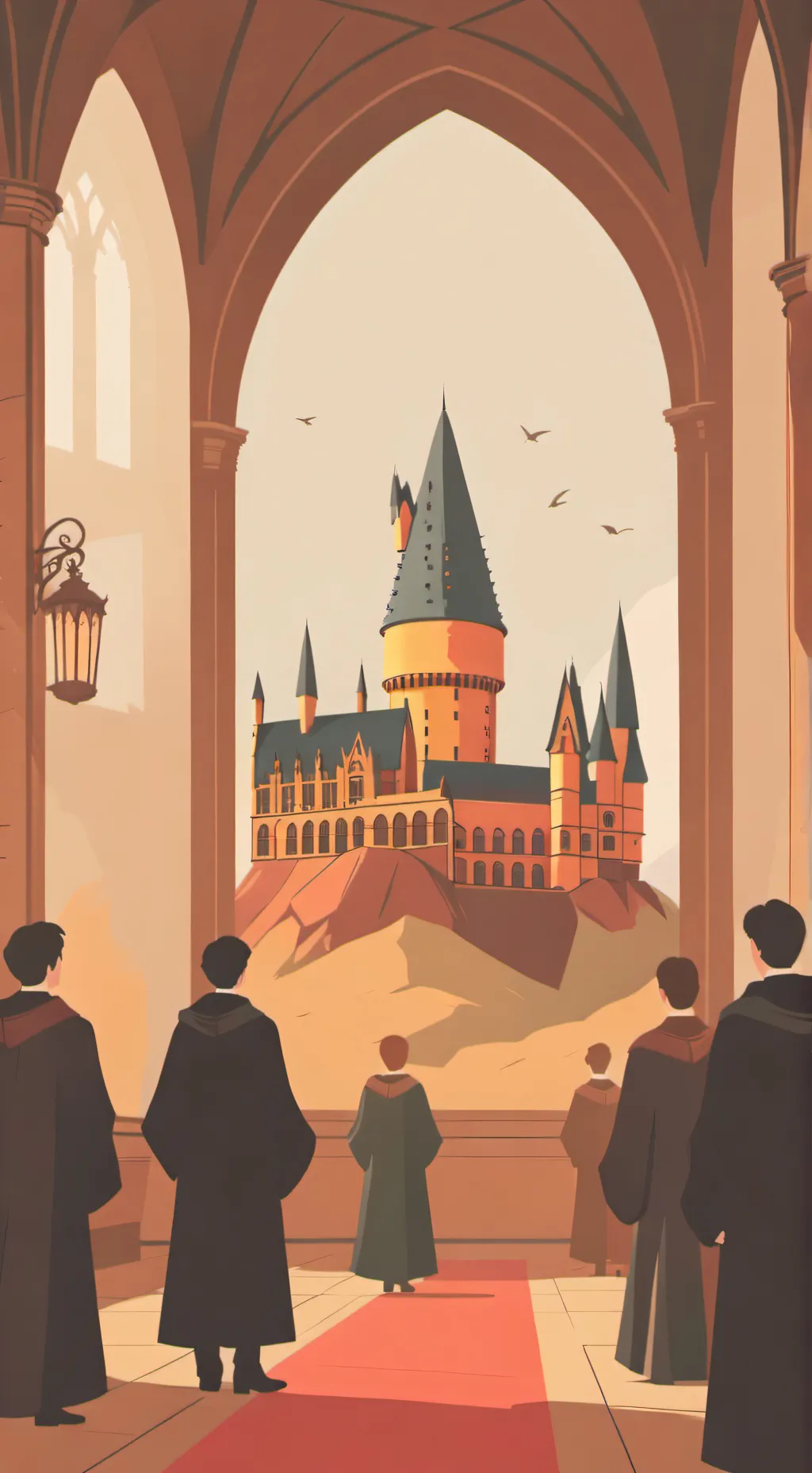 ai character: Hogwarts  background