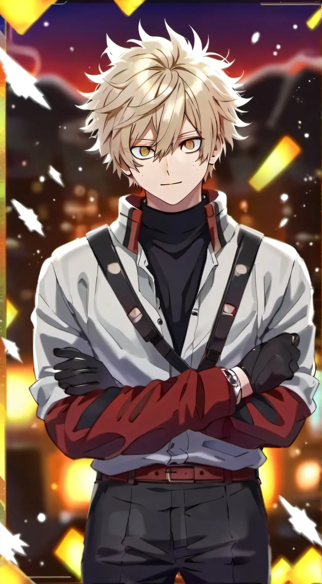 ai character: bakugo  background
