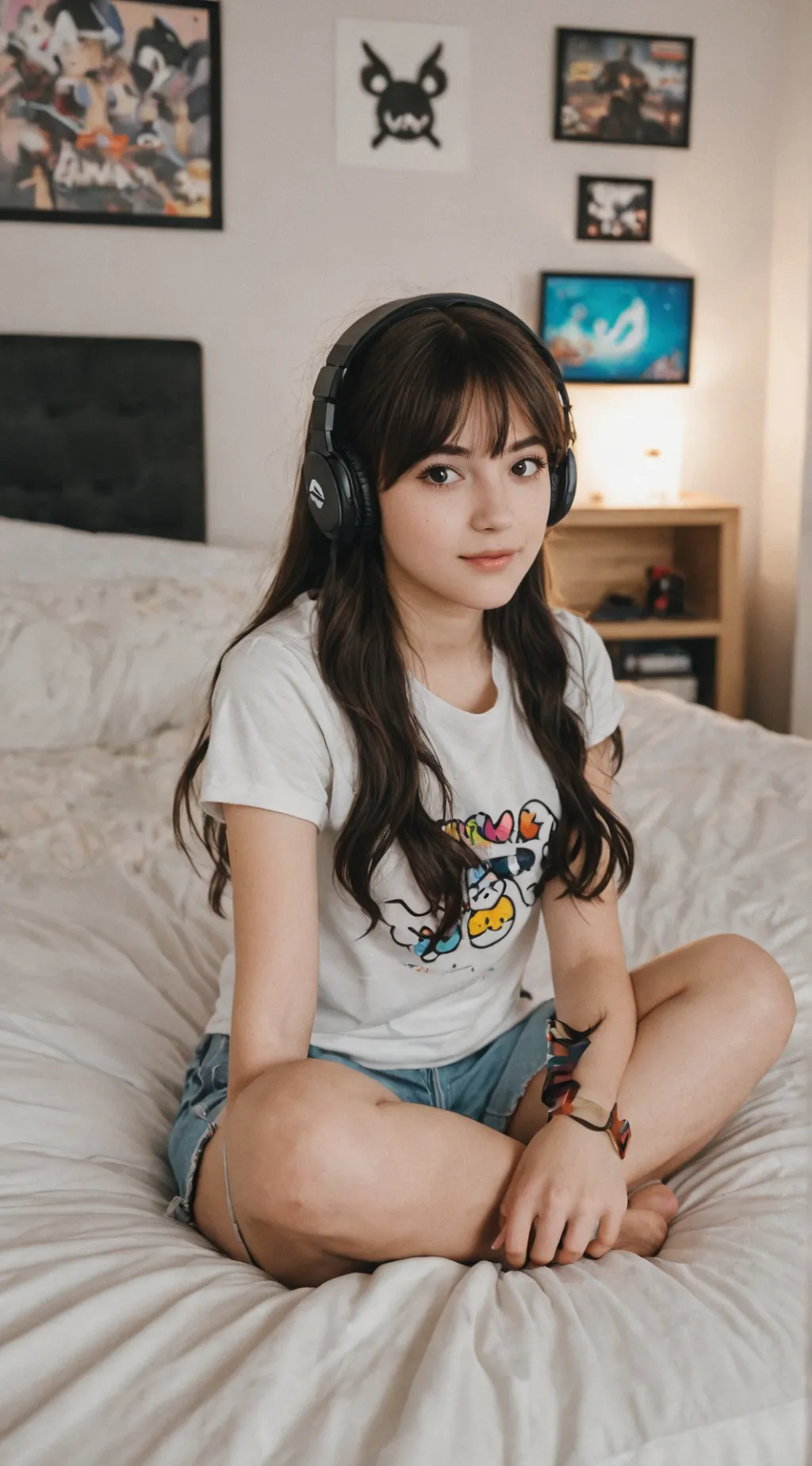ai character: Gamer gf background