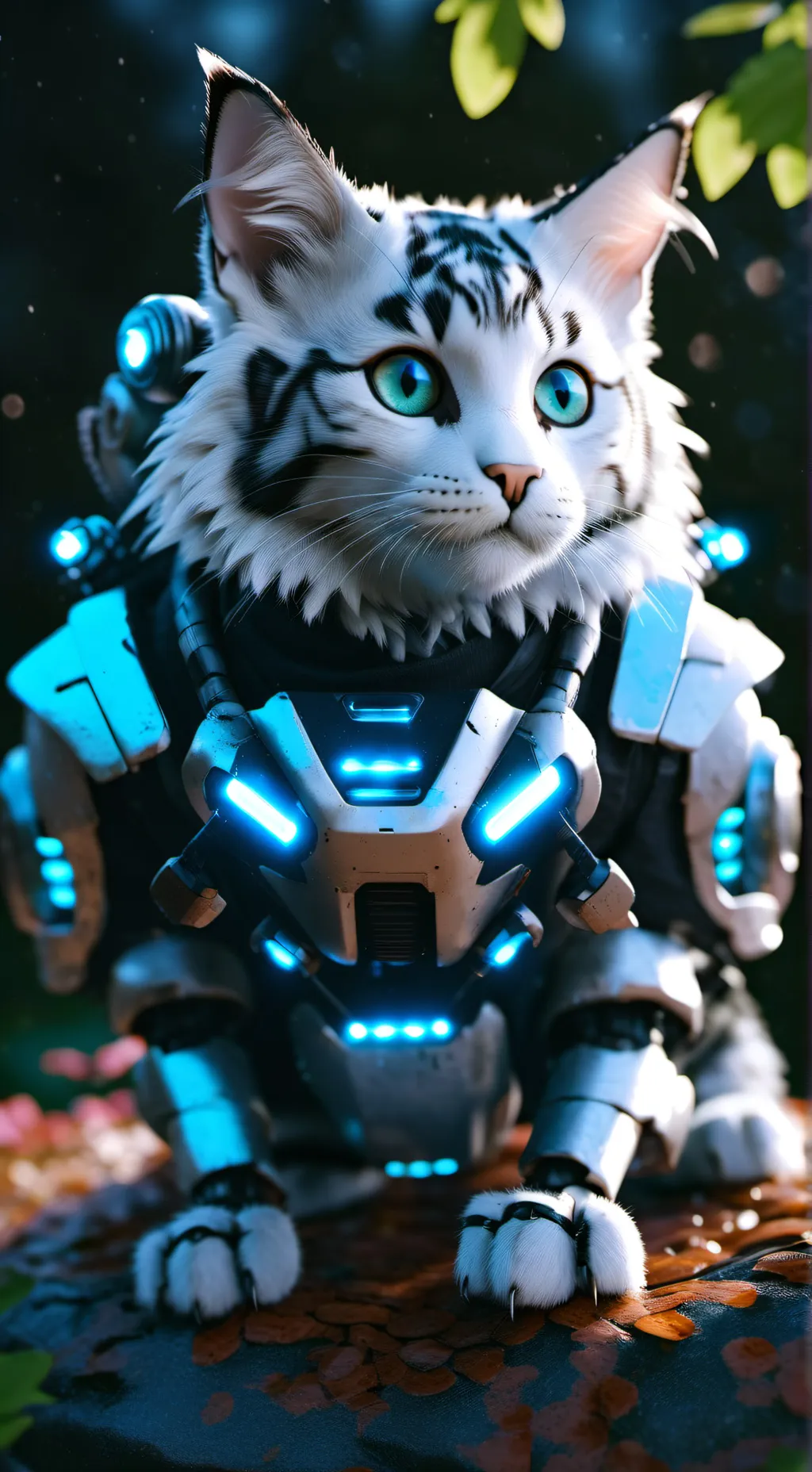 ai character: robot cat background