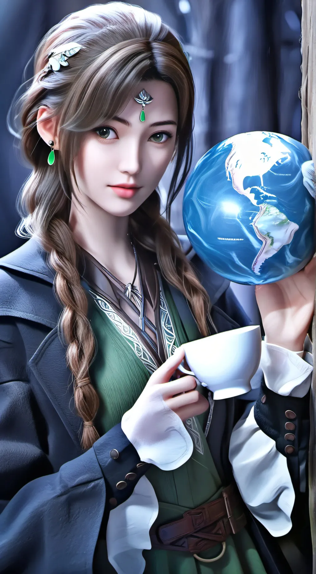 ai character: The Eco-Conscious Latte Devotee background