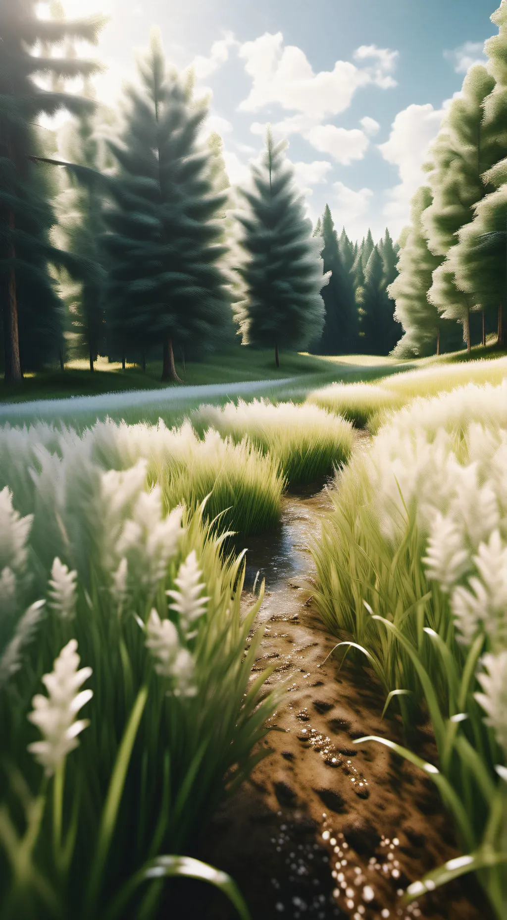 ai character: Grass background
