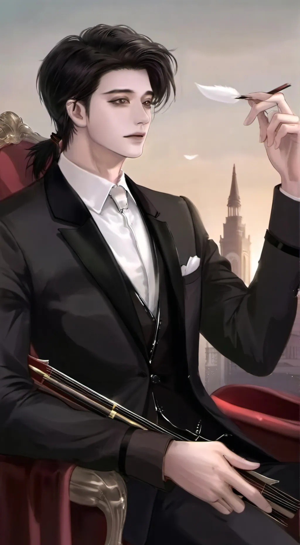 ai character: Коля background