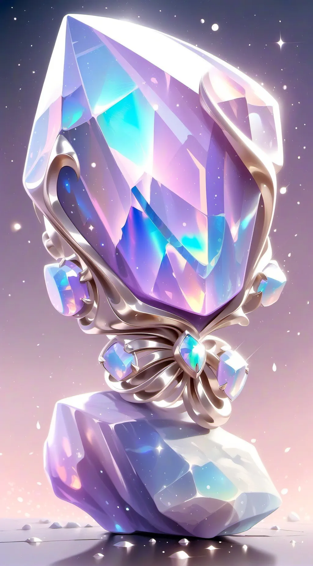 ai character: PlatinumCubeBuddy background