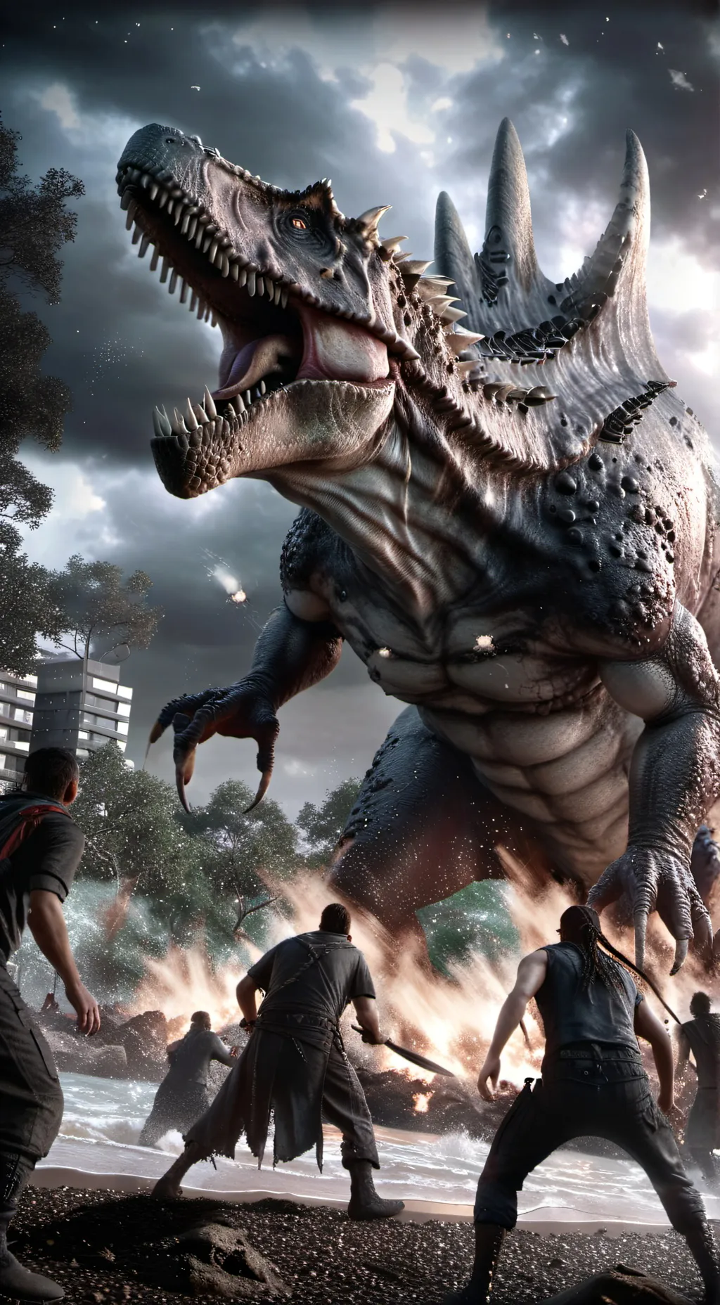 ai character: Jurassic world  background
