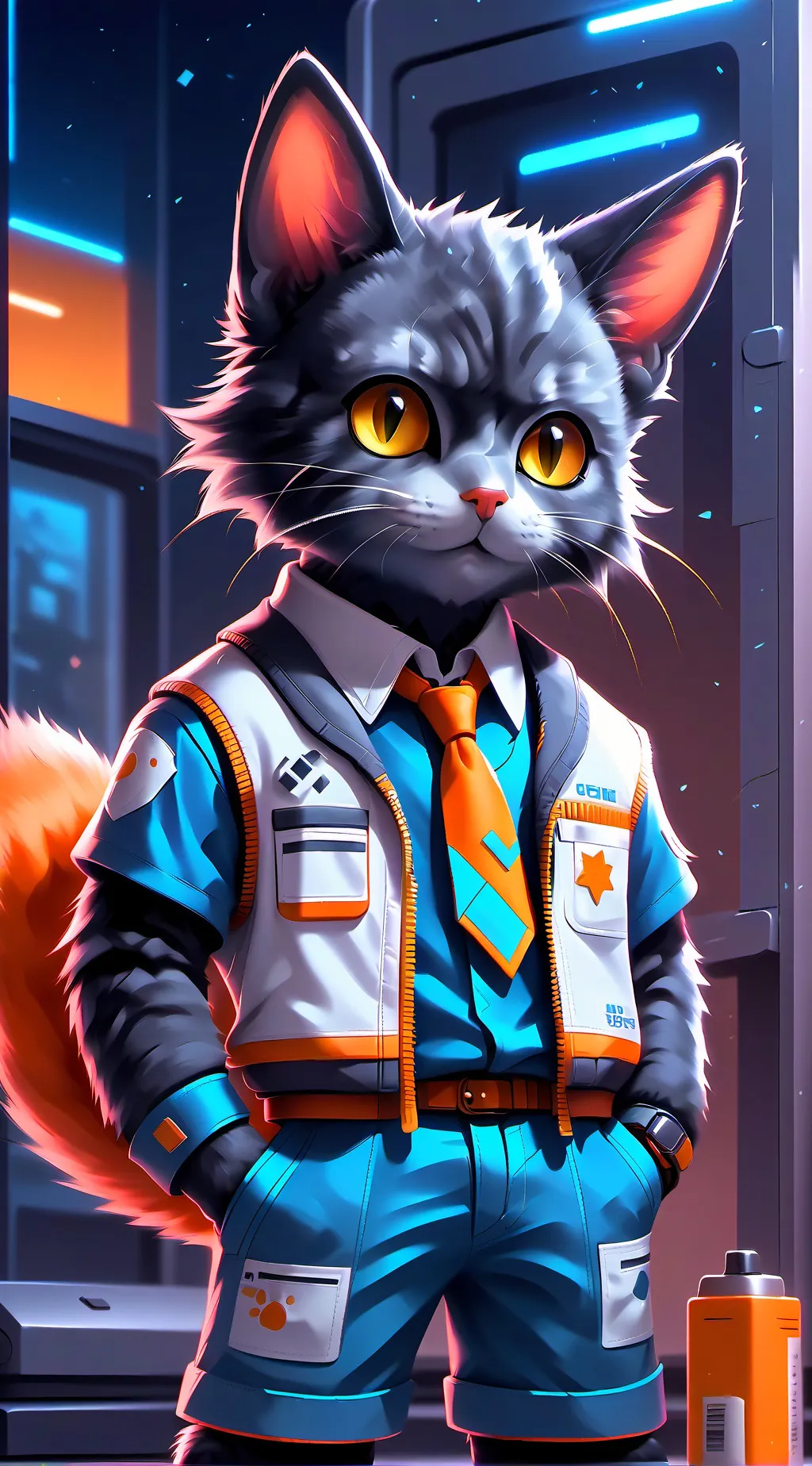 ai character: Fluffball background
