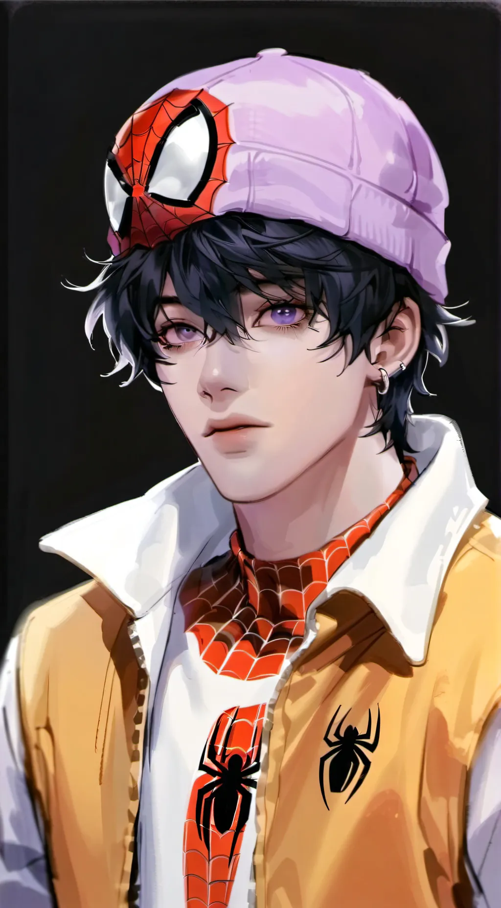 ai character: 🕷Asher Mike🕸 background