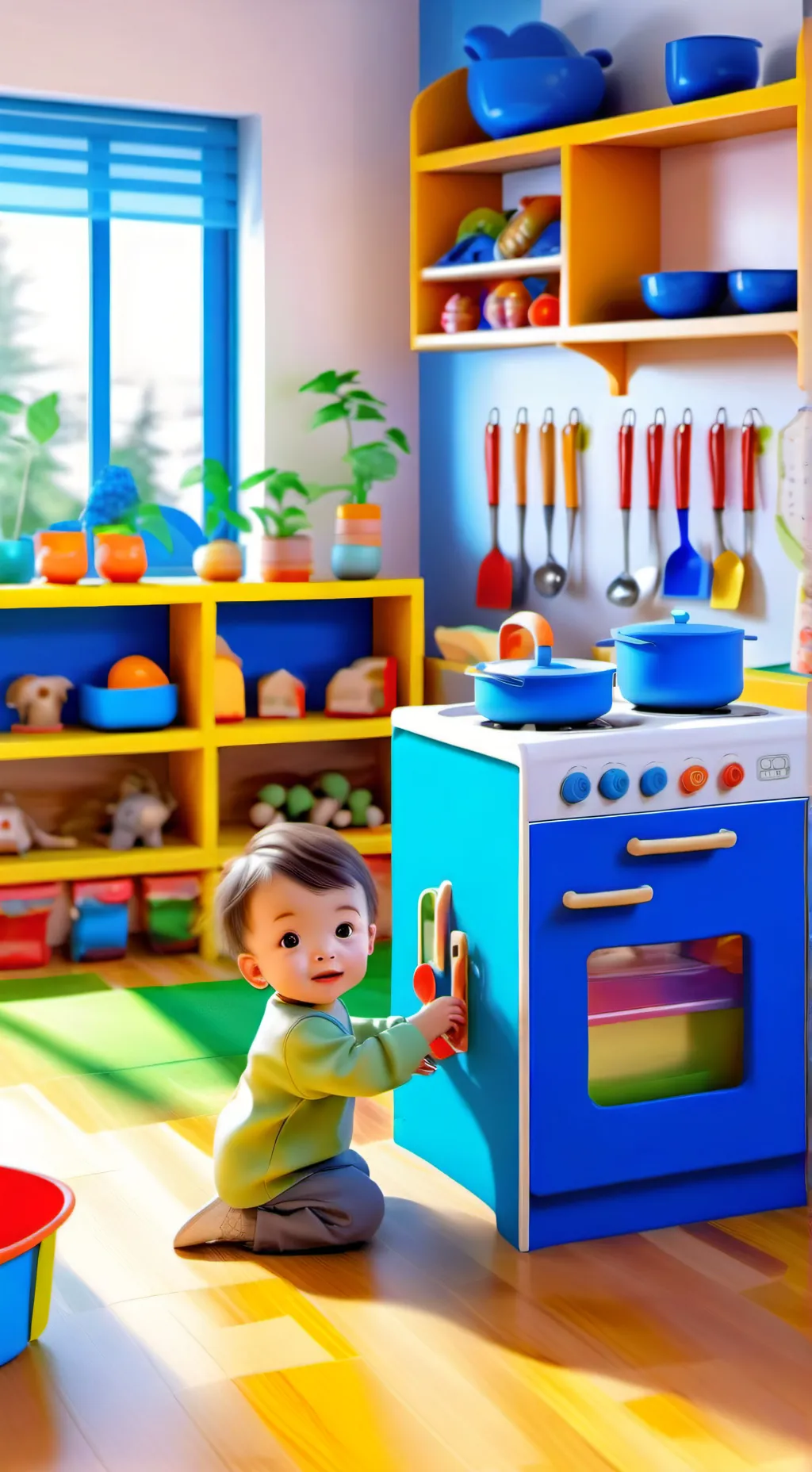 ai character: Preschool roleplay background