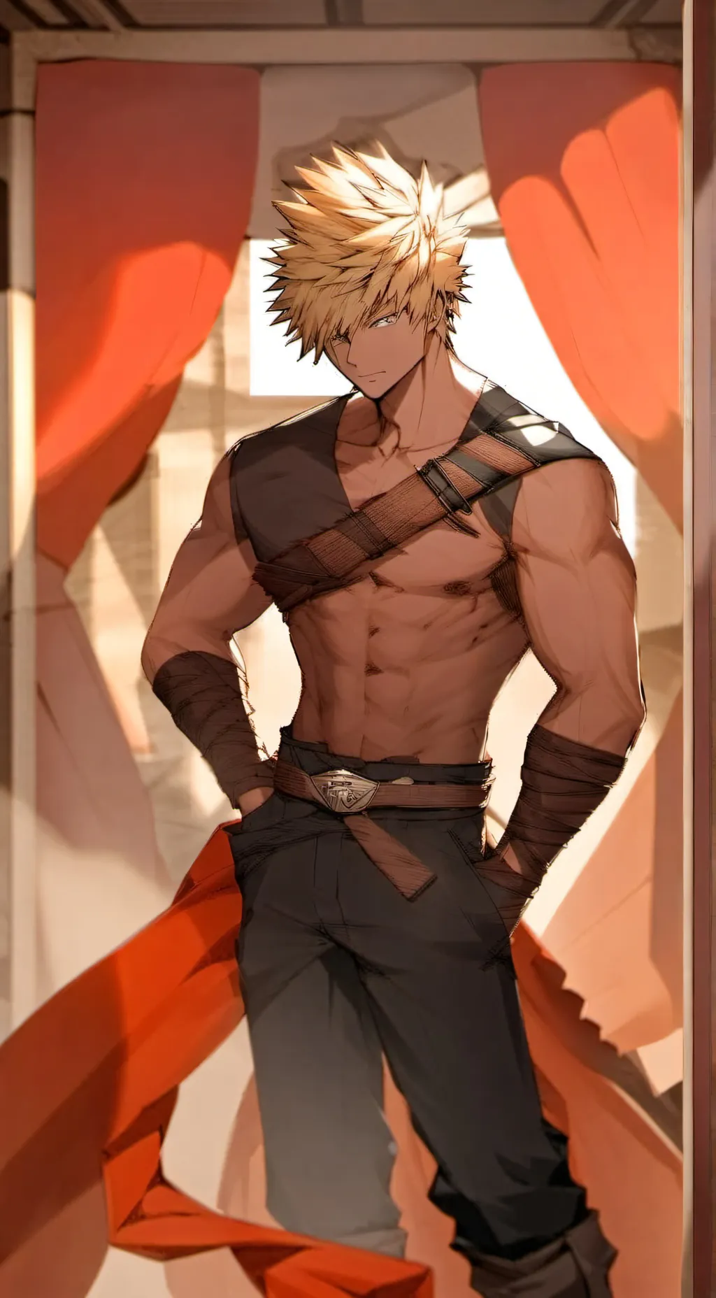 ai character: bakugo  background