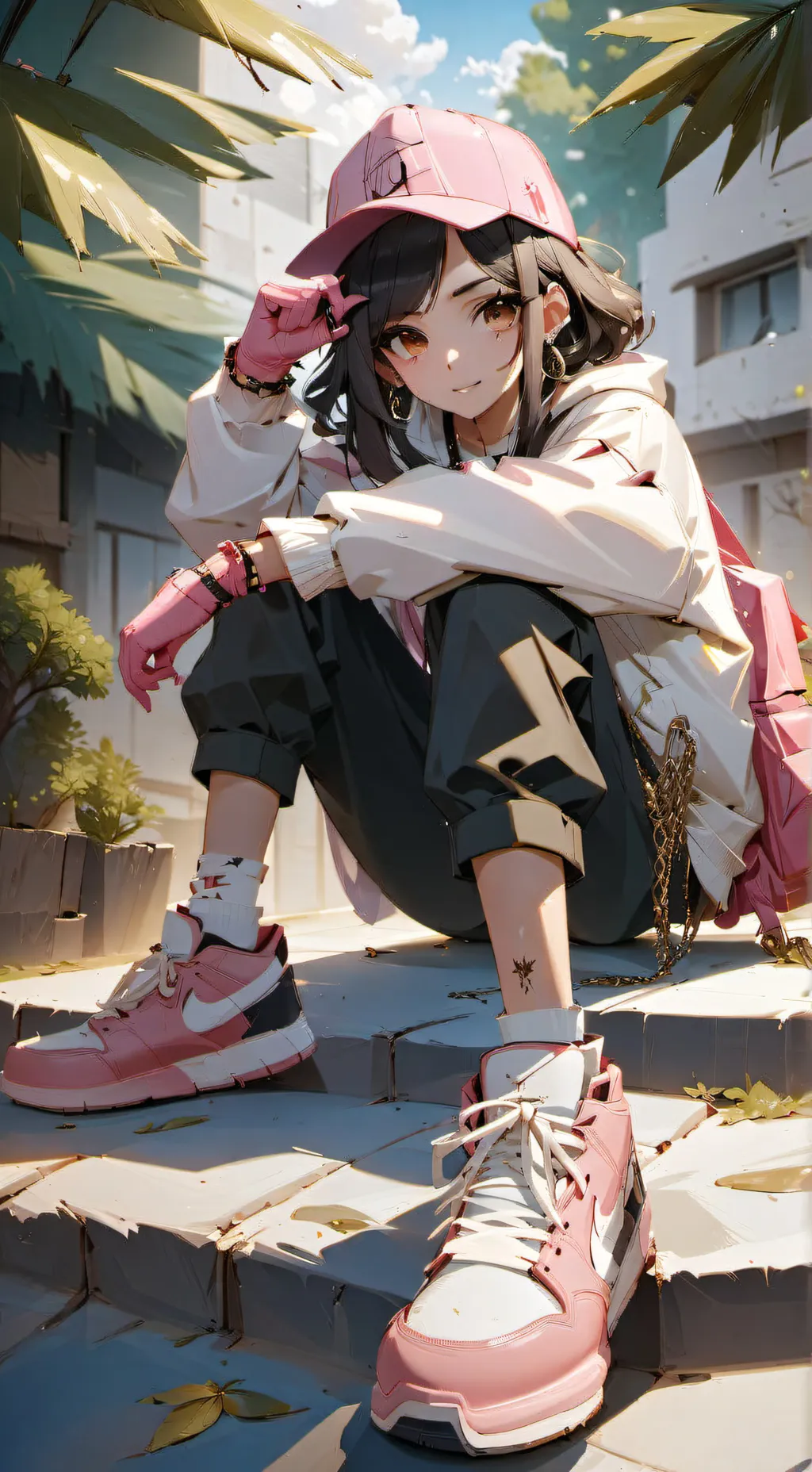 ai character: Blossom background