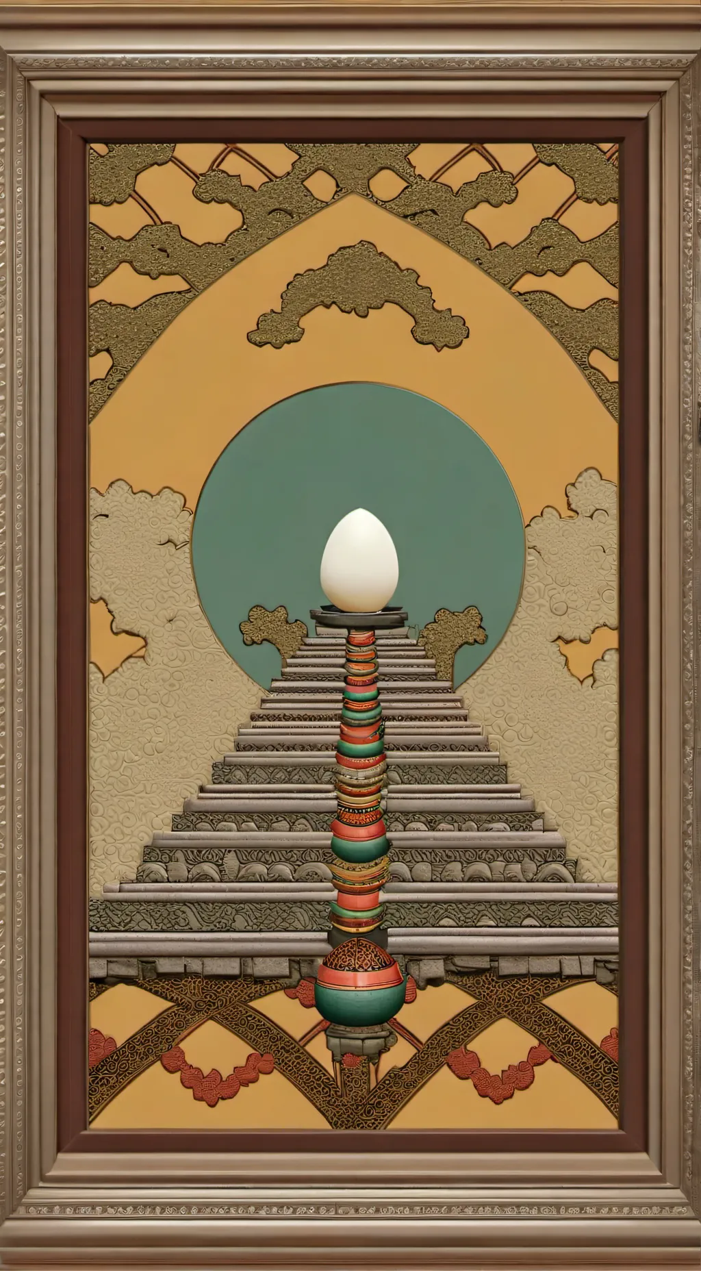 ai character: HOLY EGG background