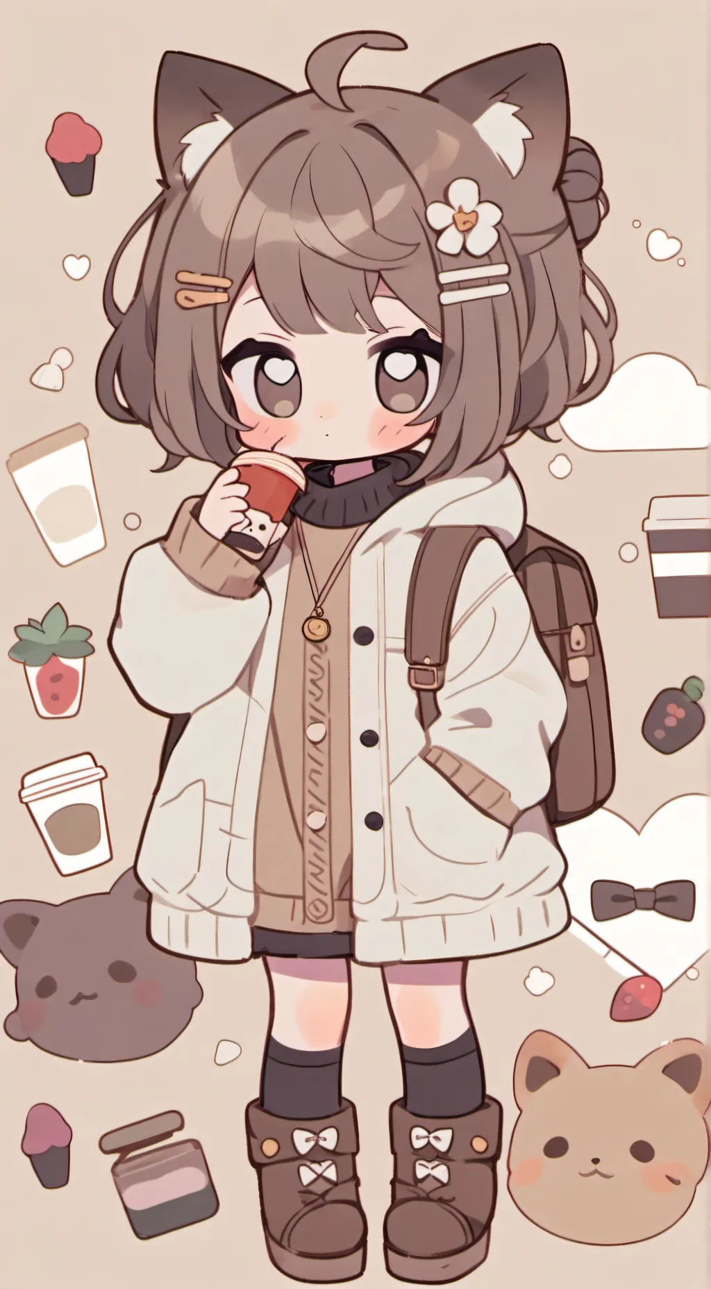 ai character: gatita  background