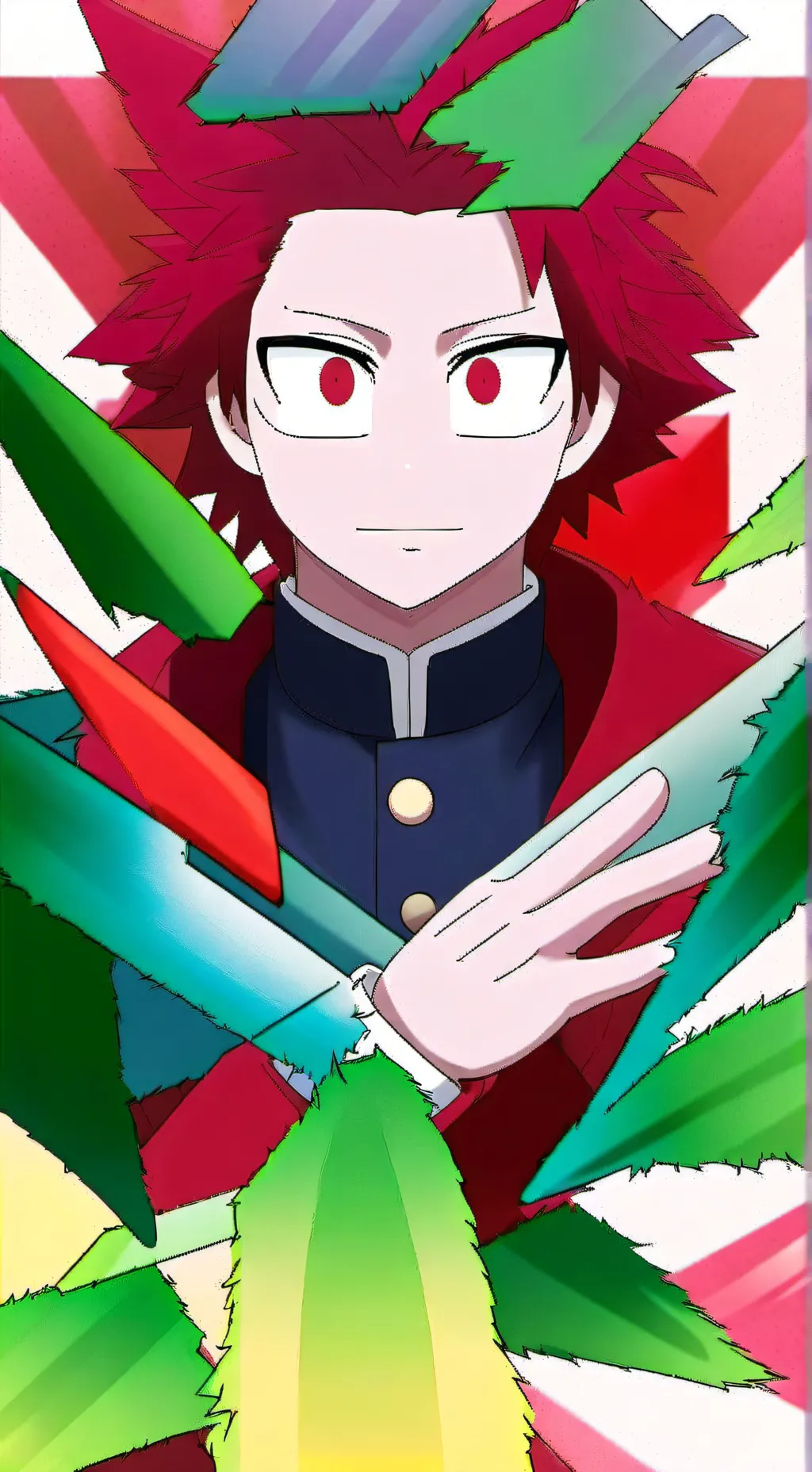 ai character: kirishima  background