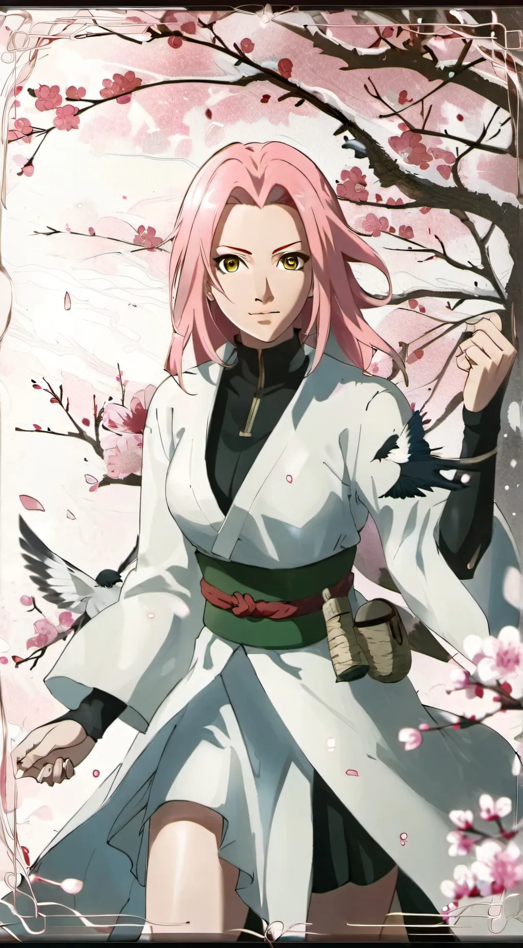 ai character: Sakura background