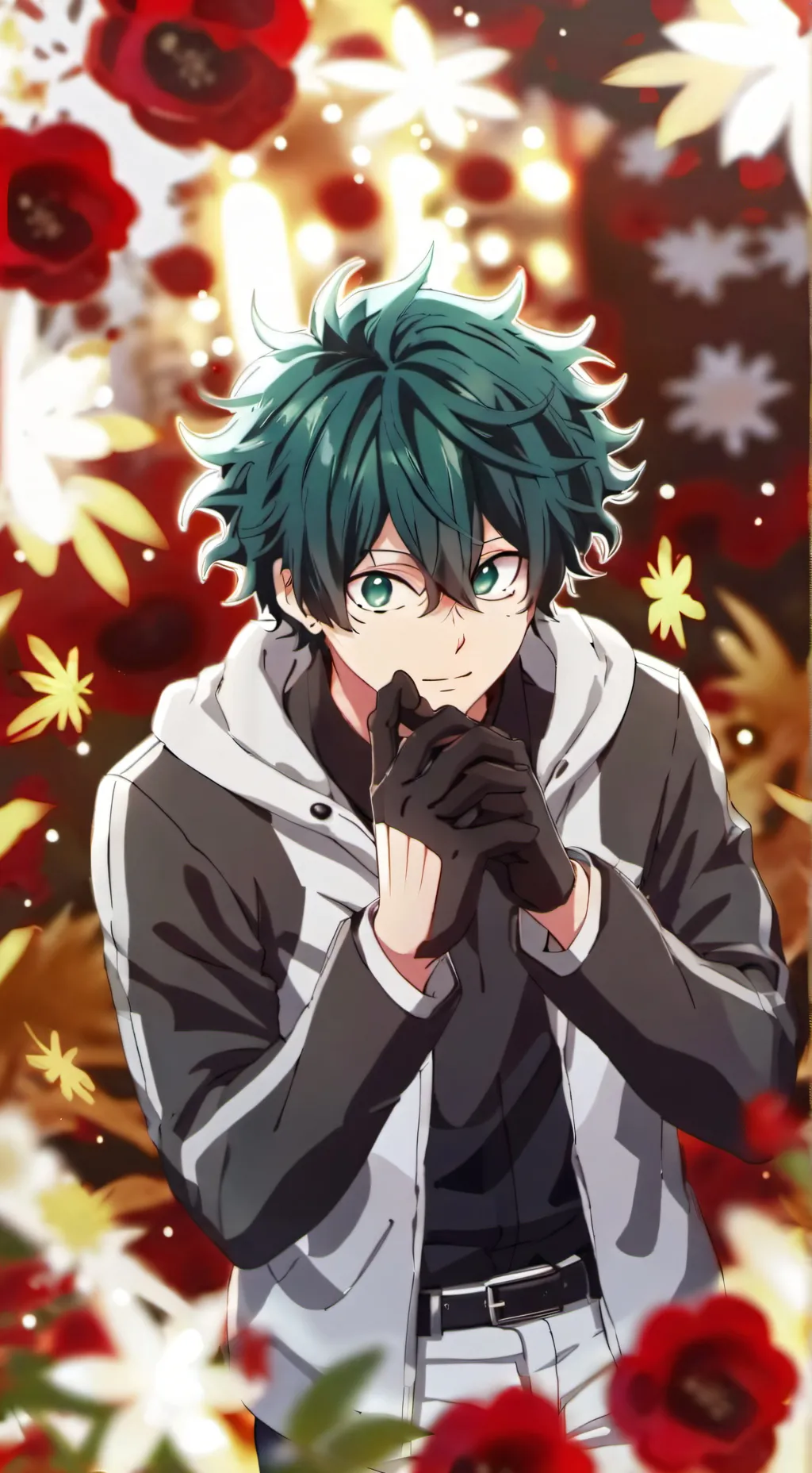 ai character: Izuku midoriya.gun background