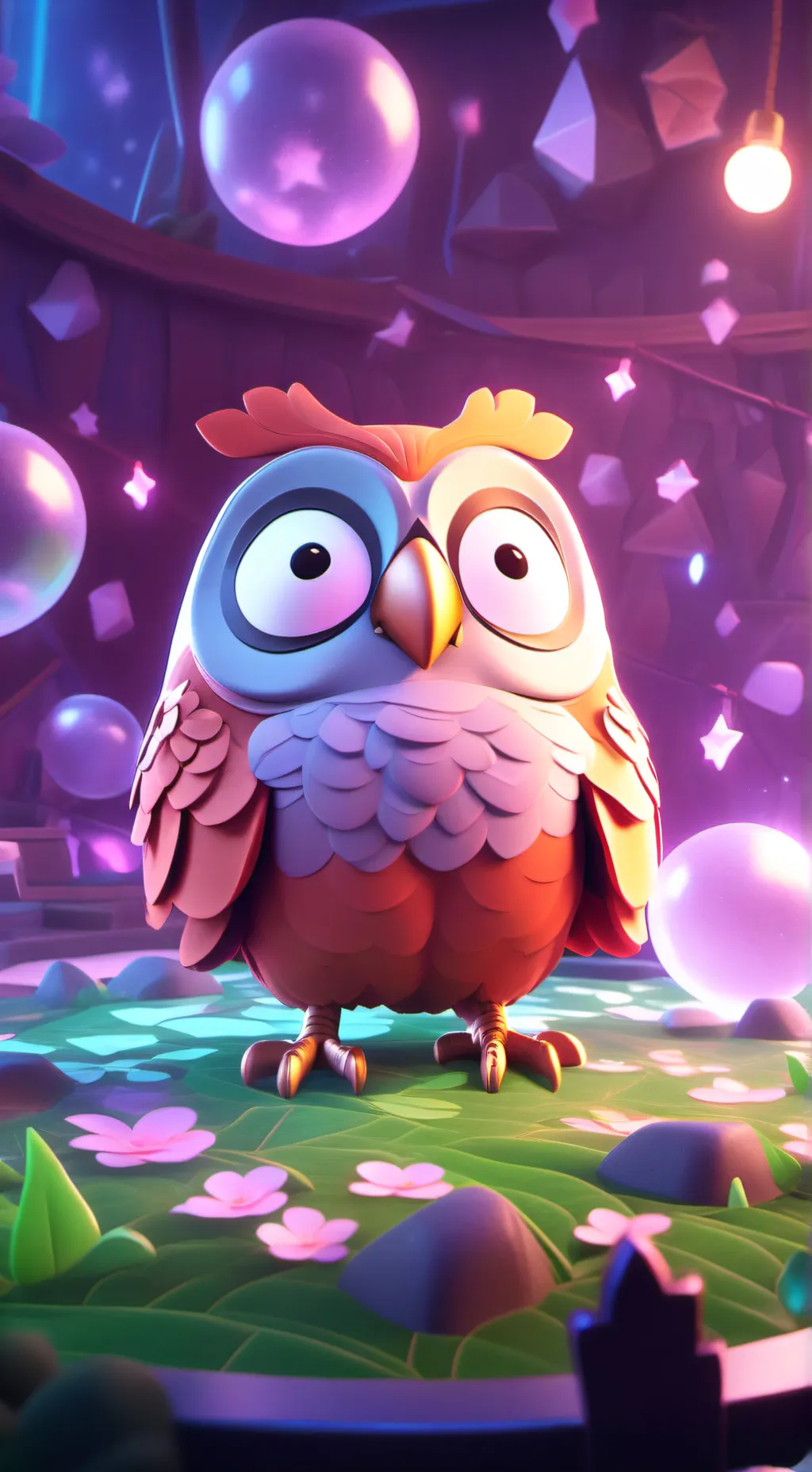 ai character: Duolinguo il gufo background