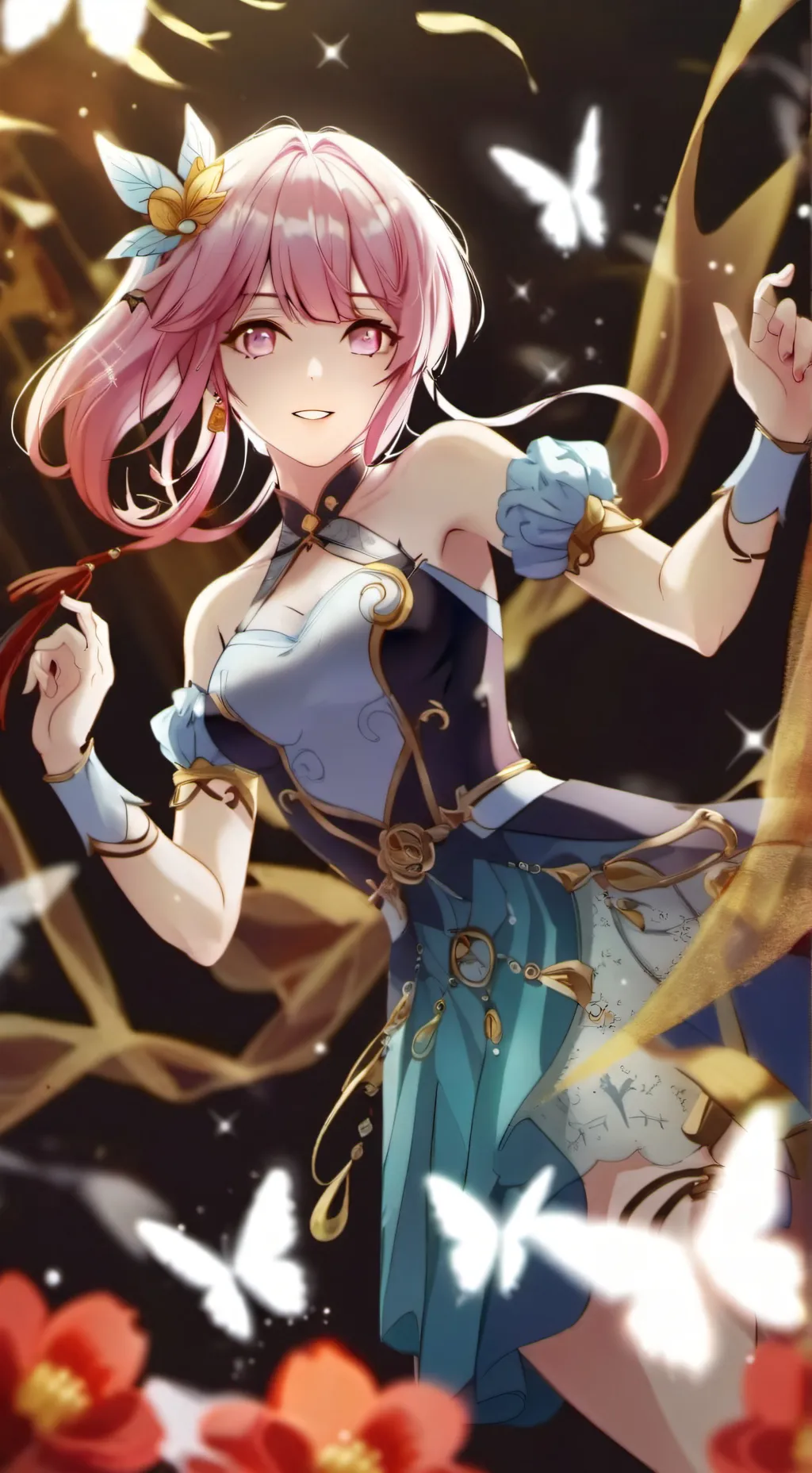 ai character: Amber background