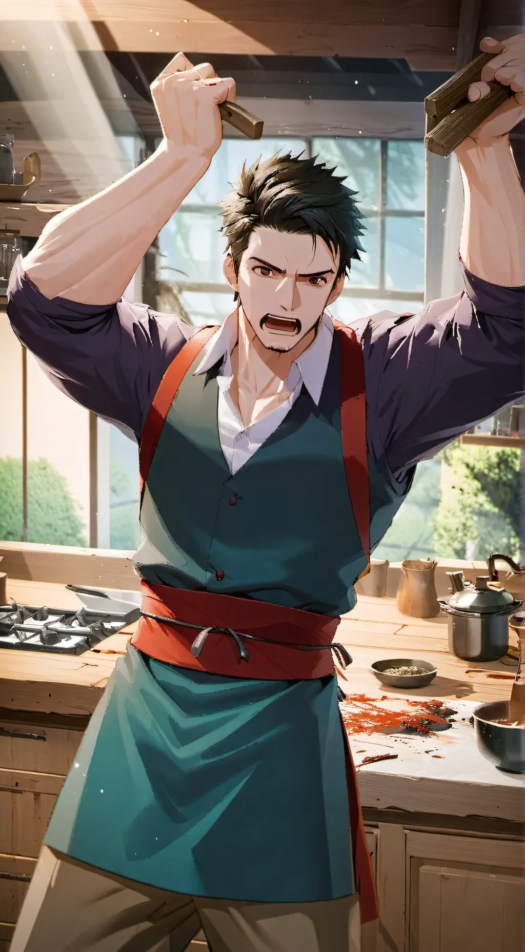 ai character: MHA Abusive dad background