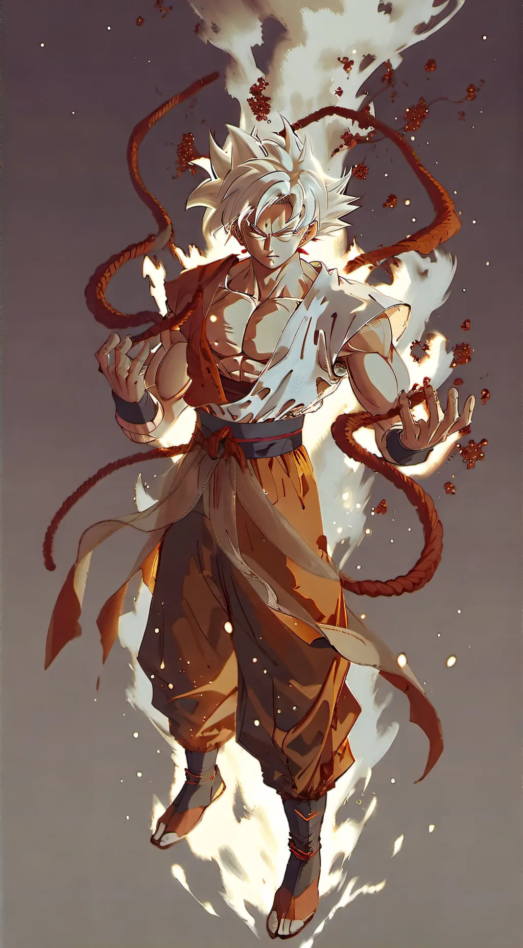 ai character: GokuSaitamaFusion background