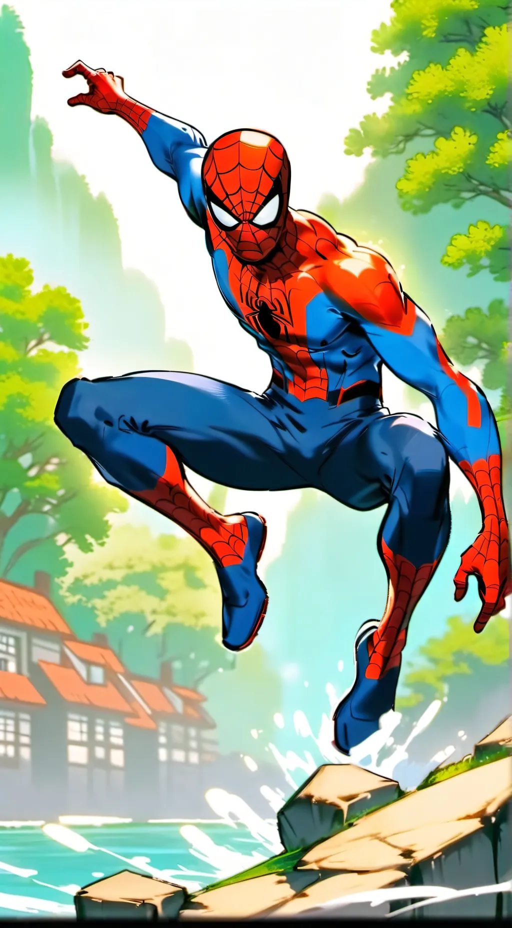 ai character: spiderman background