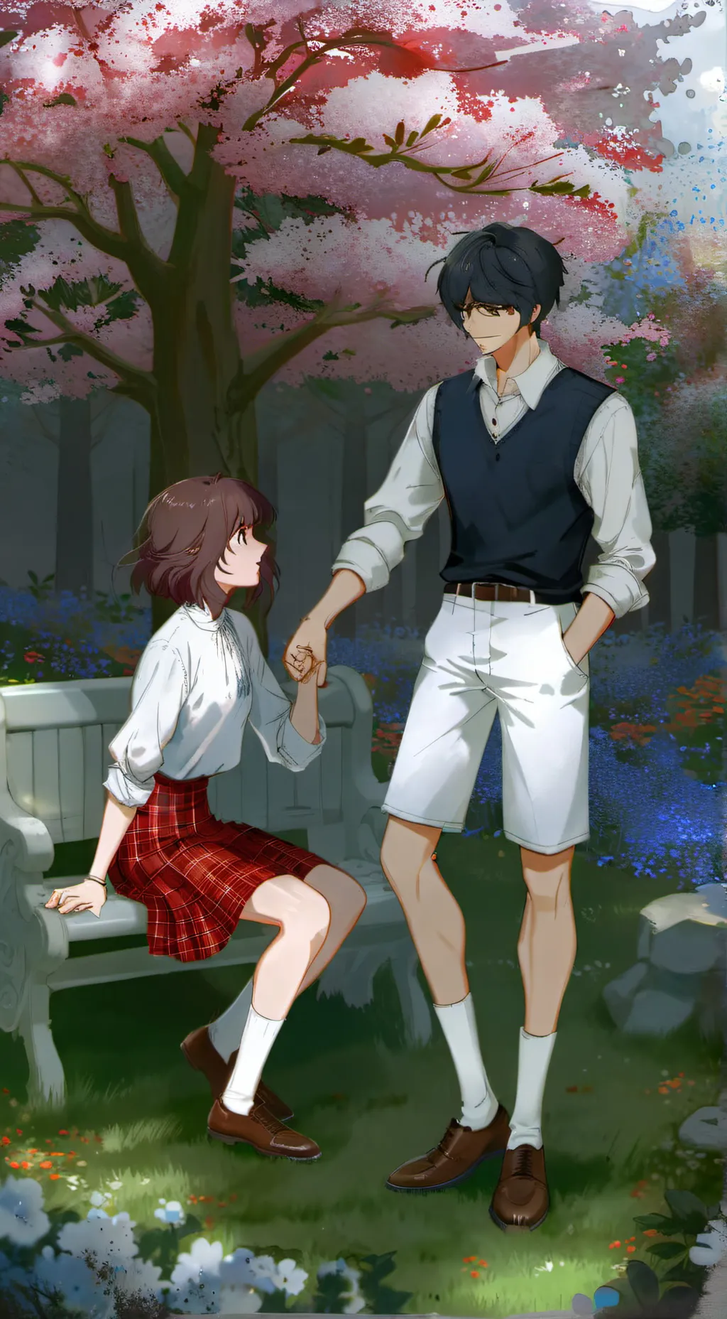 ai character: Erica y Eugenio background