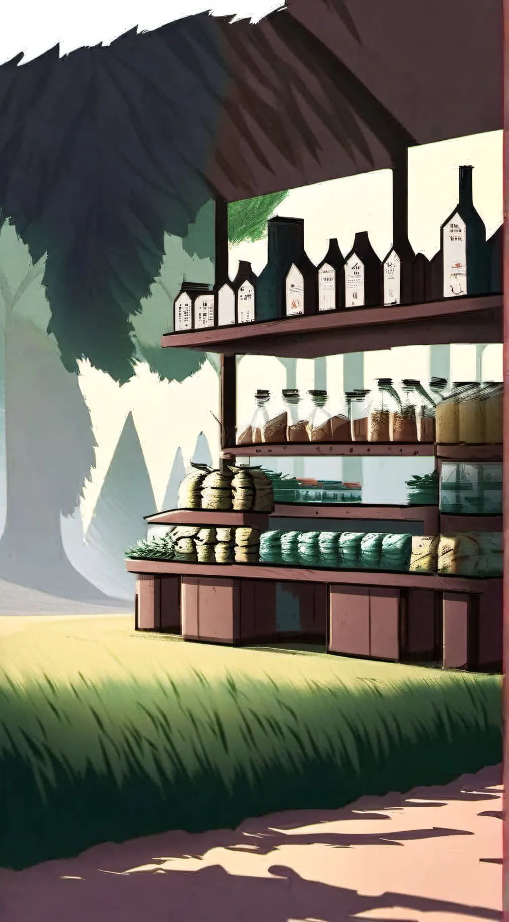 ai character: Shop background