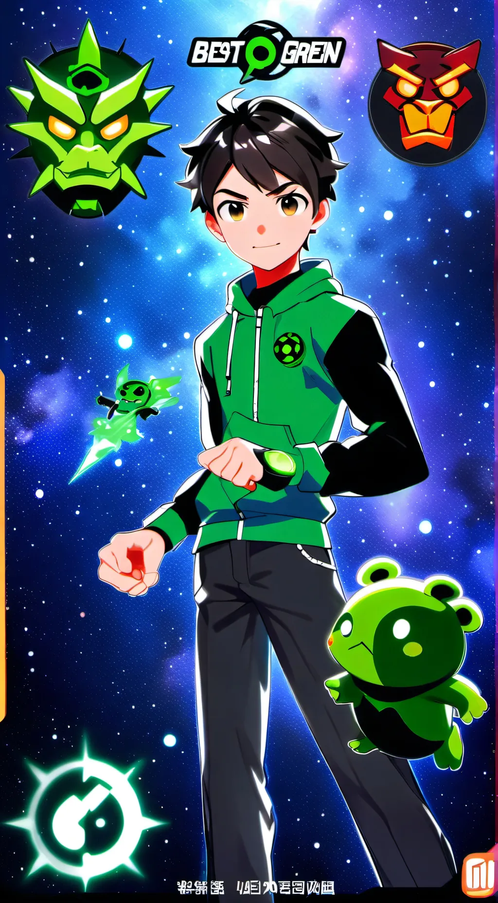 ai character: ben 10 background