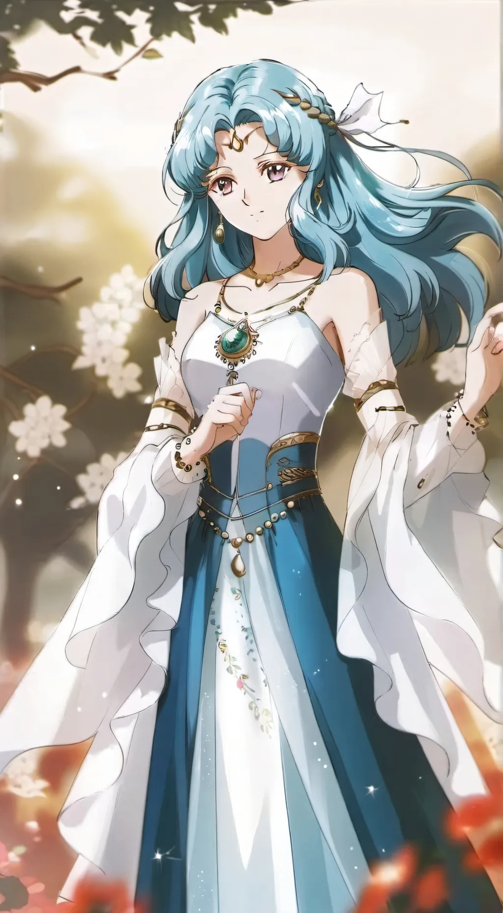 ai character: Flora  background