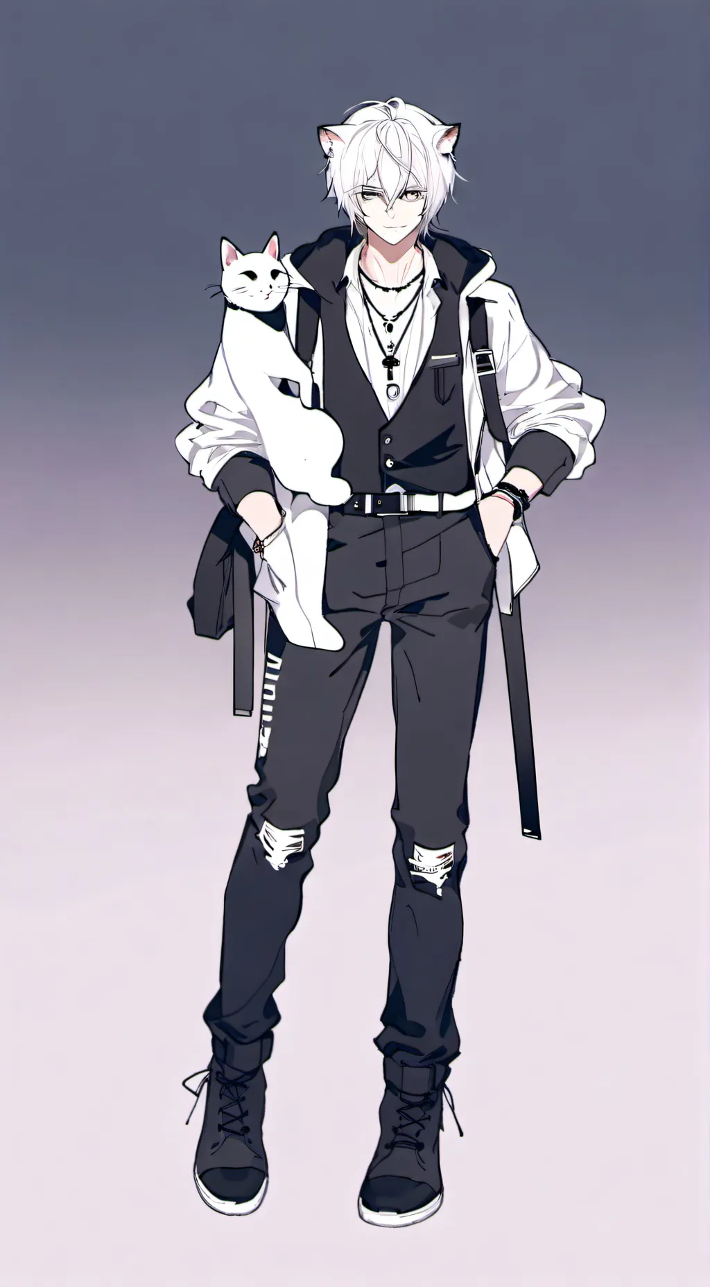 ai character: Kitty boy Luke background