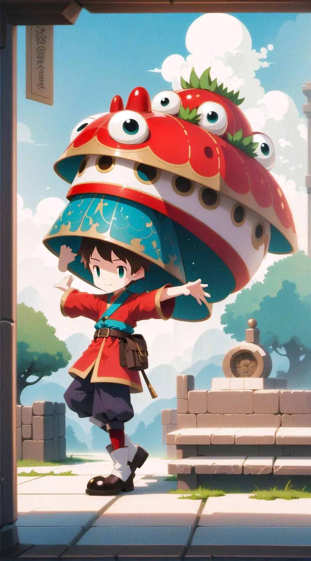 ai character: Bear* background