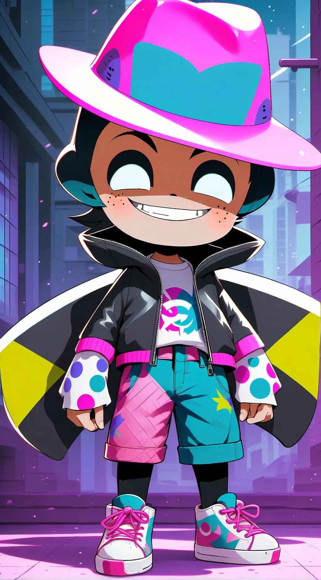 ai character: Acid background