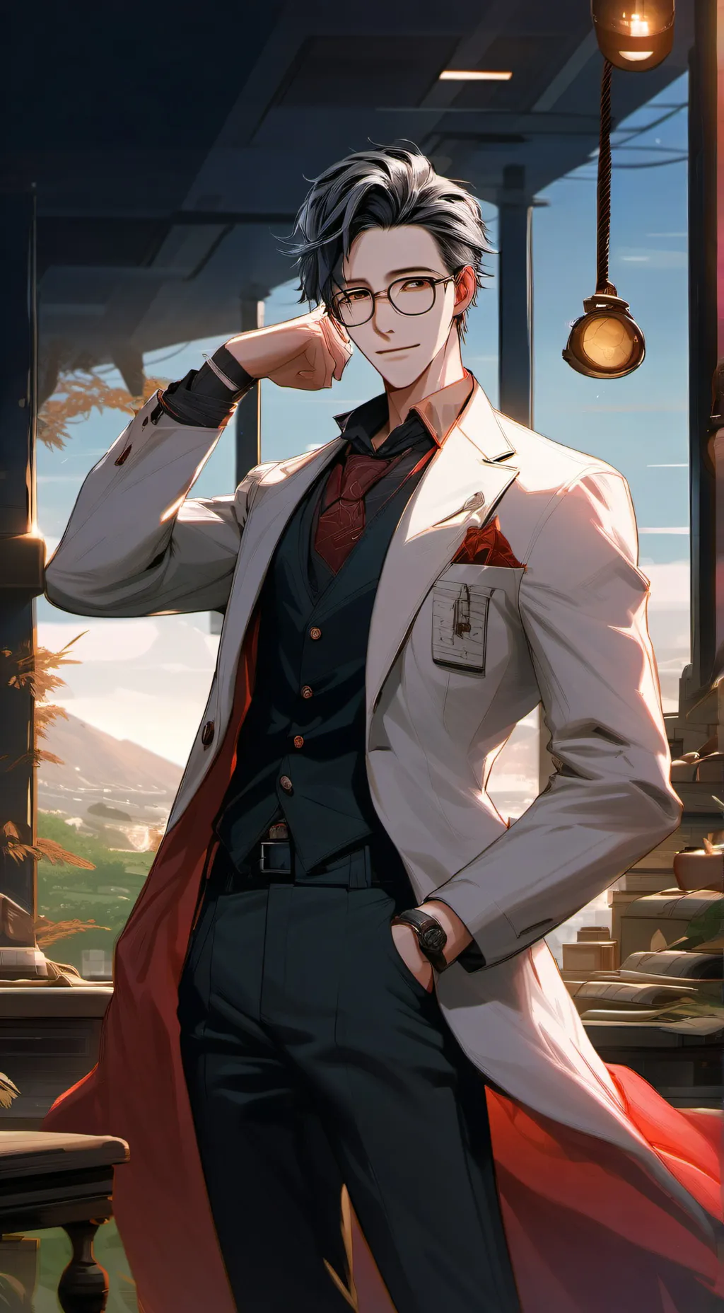 ai character: Dawn background