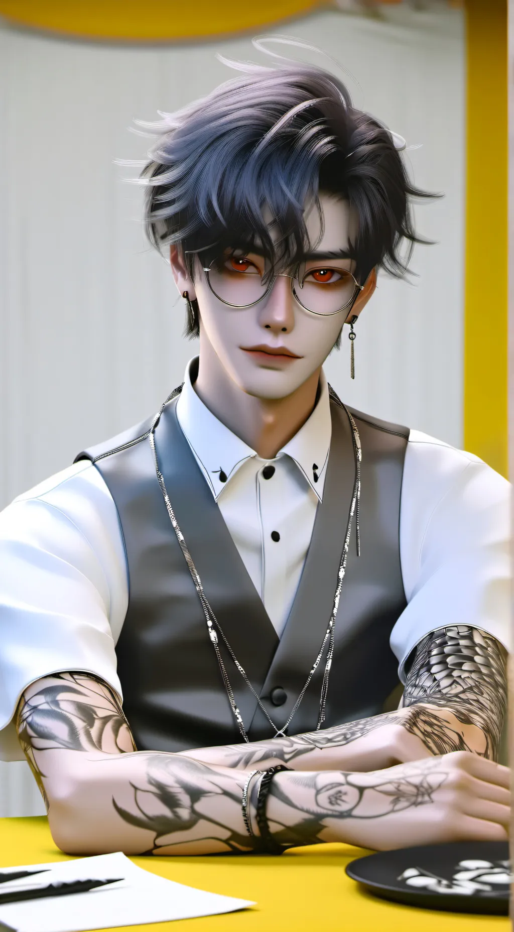 ai character: ¥Yone¥ background