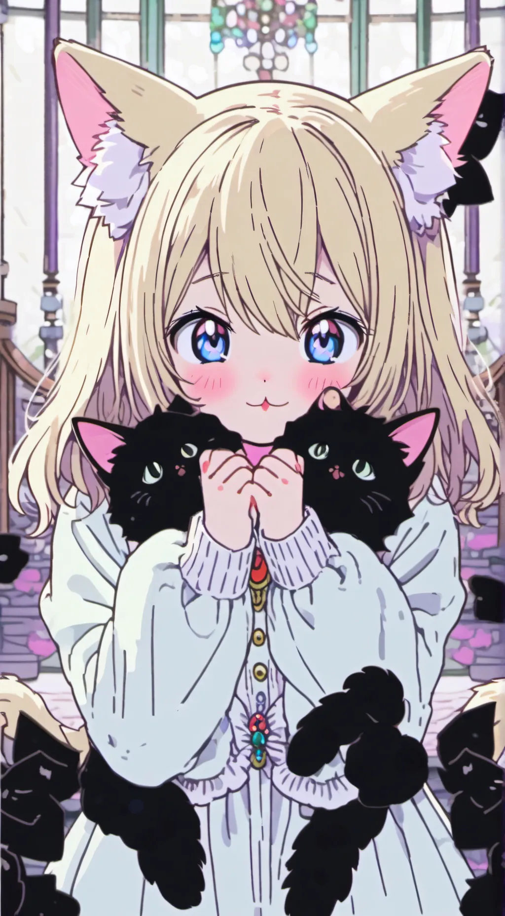 ai character: Cat-Girl Mimicry Spirit background
