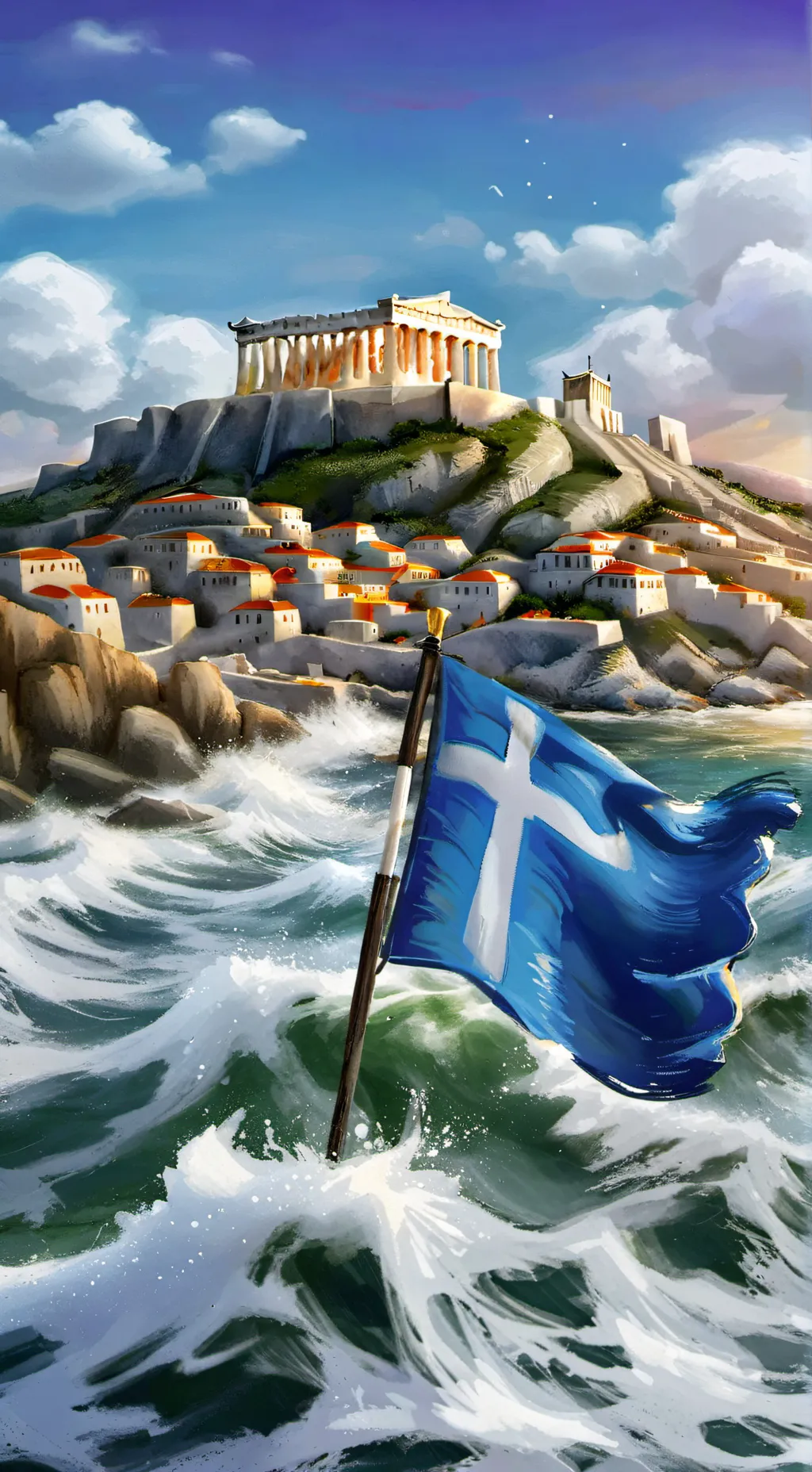 ai character: Greece 🇬🇷 background