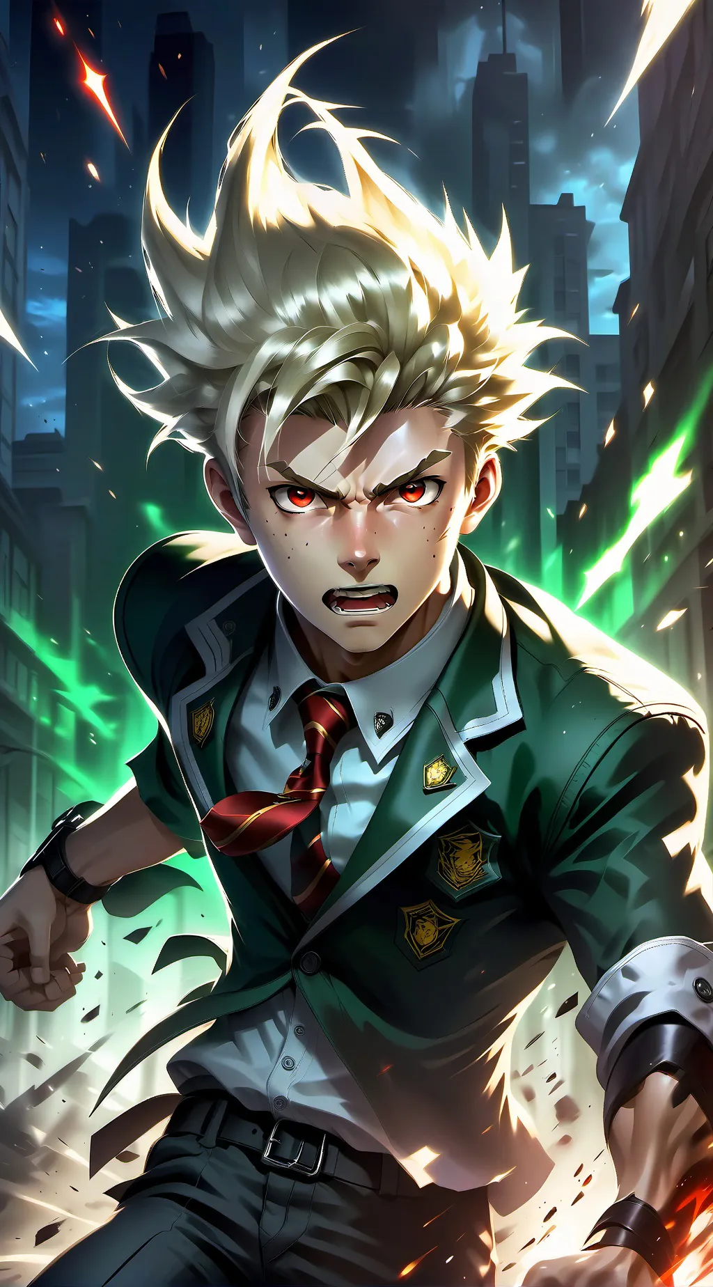 ai character: Katsuki Bakugo background