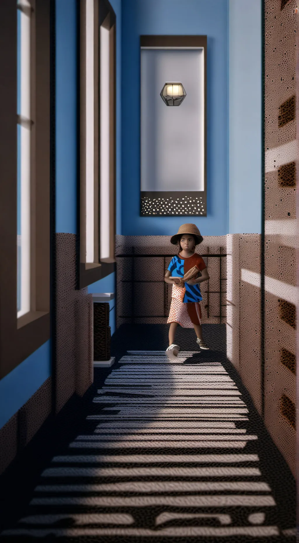 ai character: Wednesday  background
