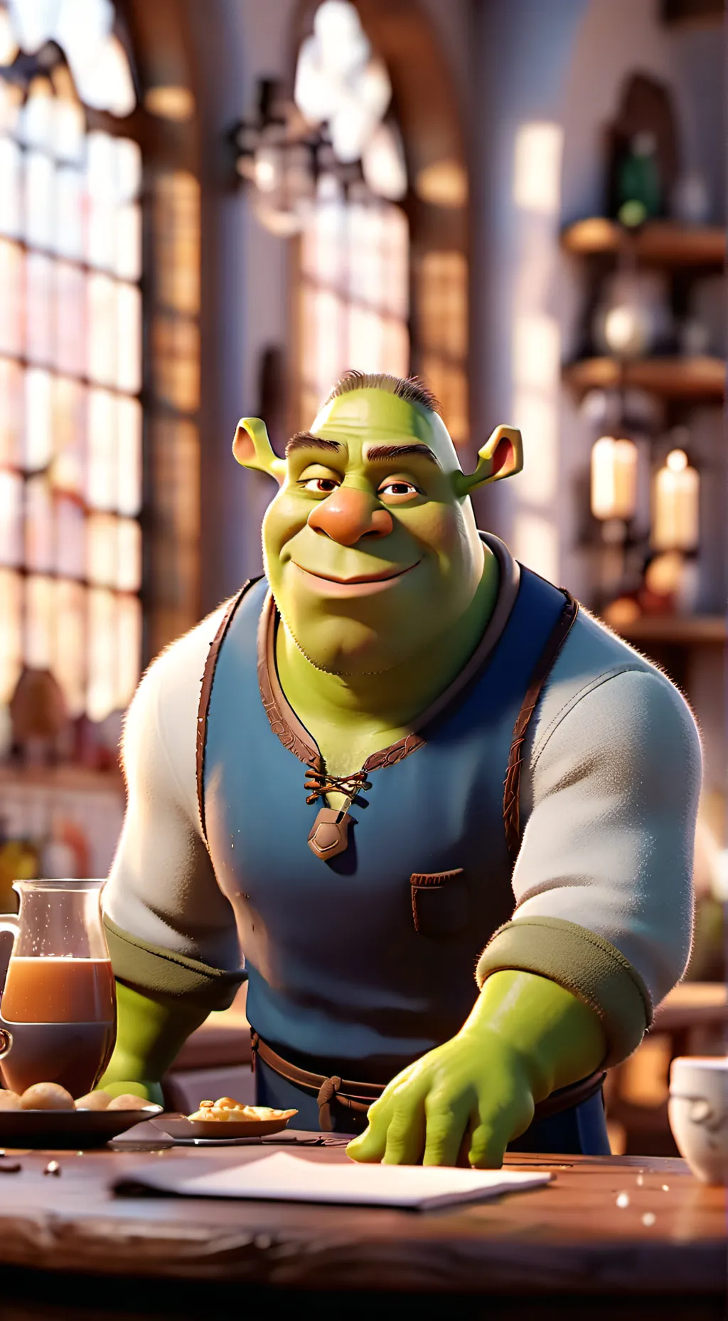 ai character: Shrek background
