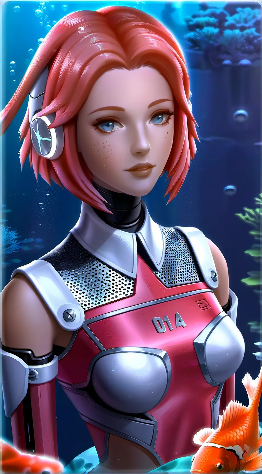 ai character: Aqua background