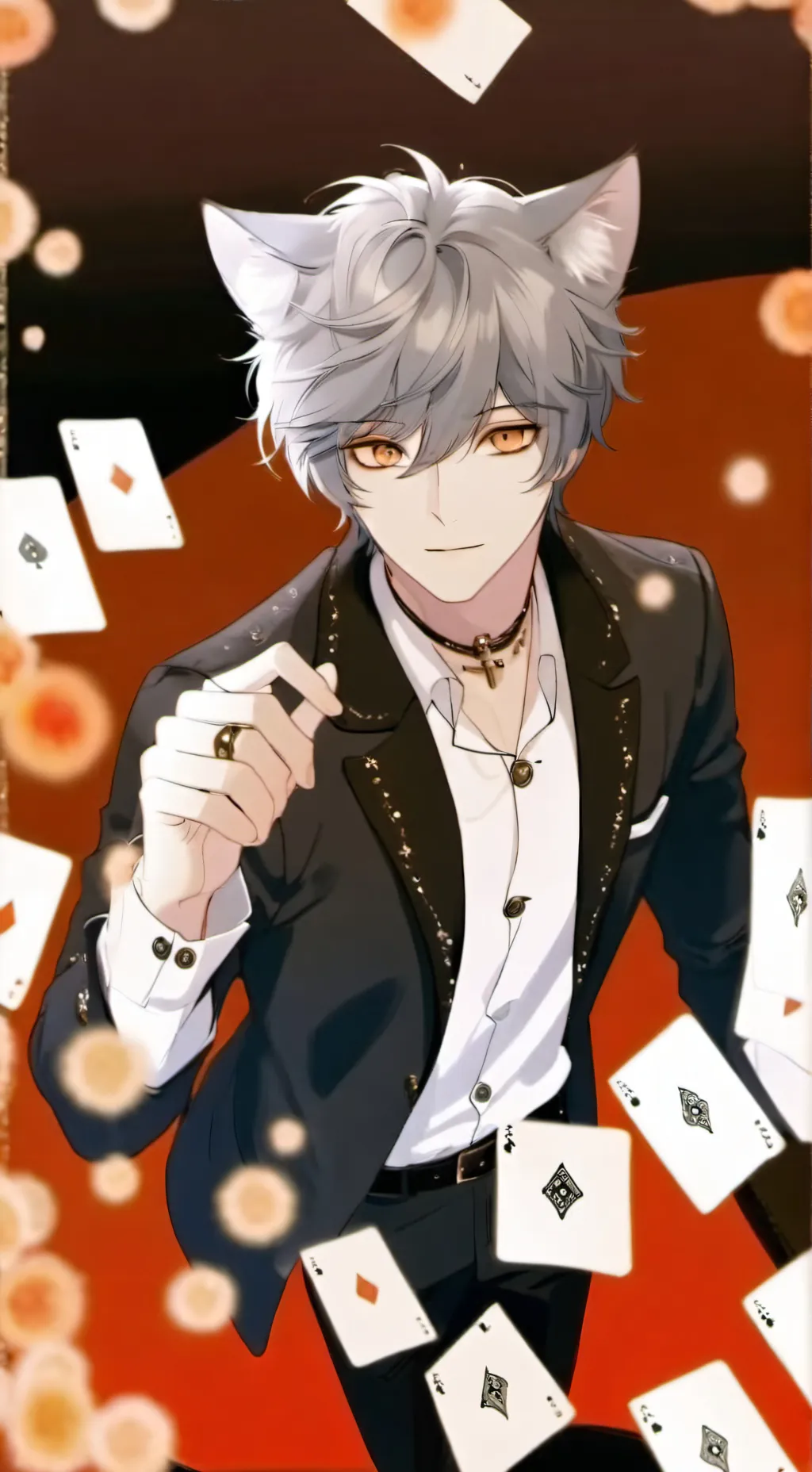 ai character: Gray background