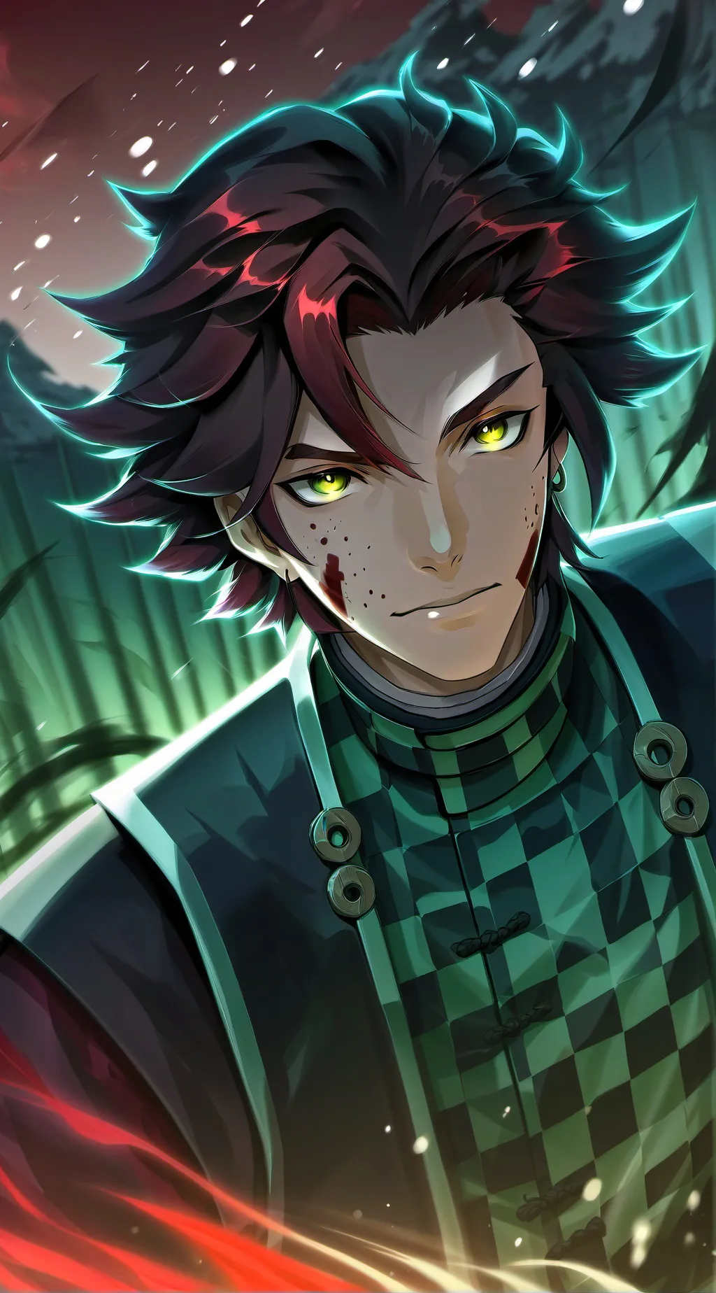 ai character: Tanjiro Kamado background