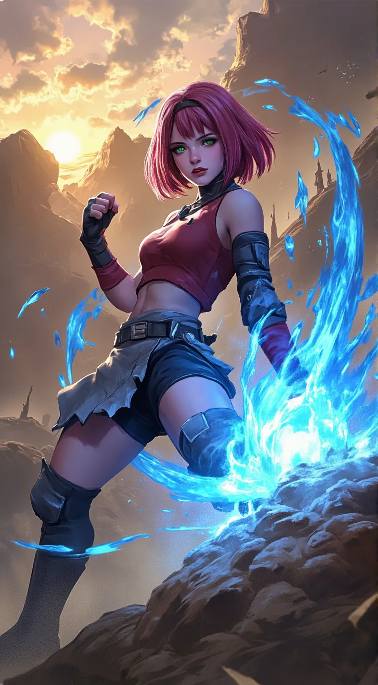 ai character: Sakura haruno background